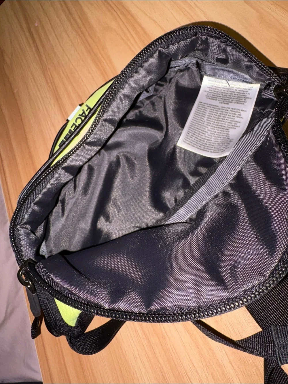 The North Face Neon Yellow and Black Waist Pack